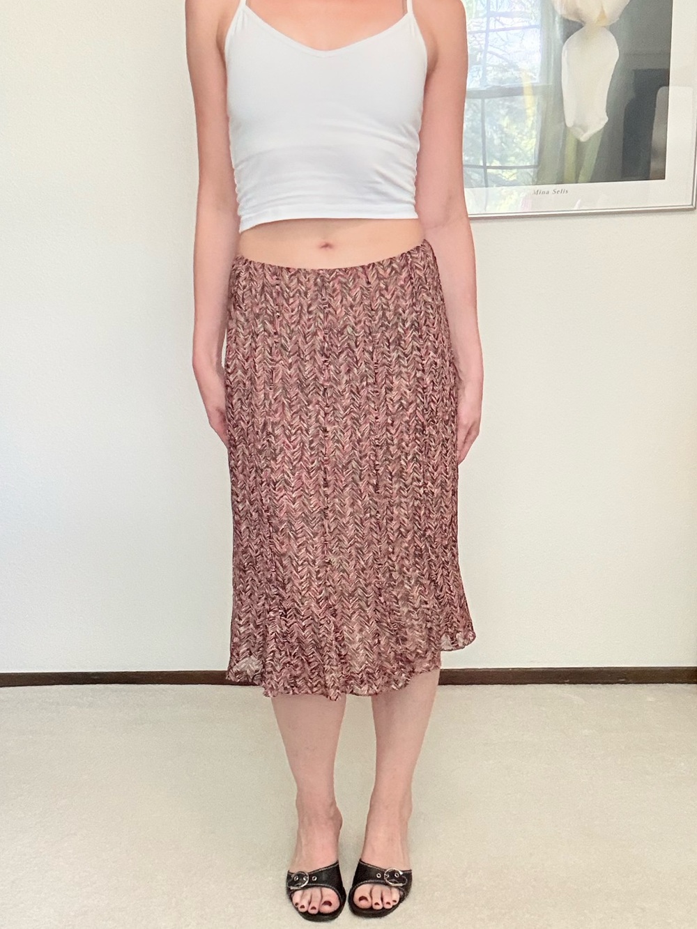 Vintage Jones New York Silk Midi Skirt Mermaid Hem 90s Y2K Feminine Classic